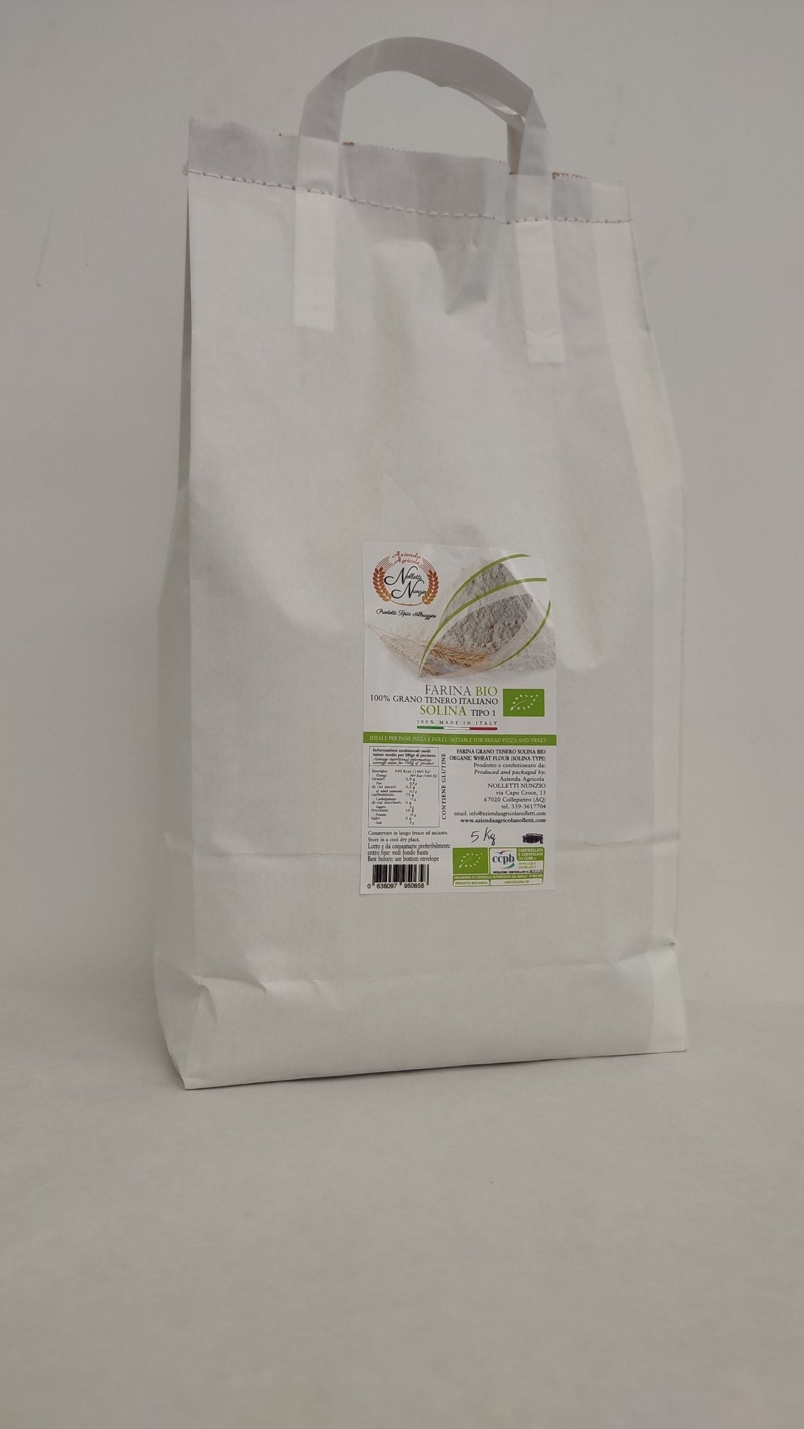 Farina di Grano Tenero Solina Tipo1 BIO 5 kg - Shop Azienda Agricola Nunzio Nolletti