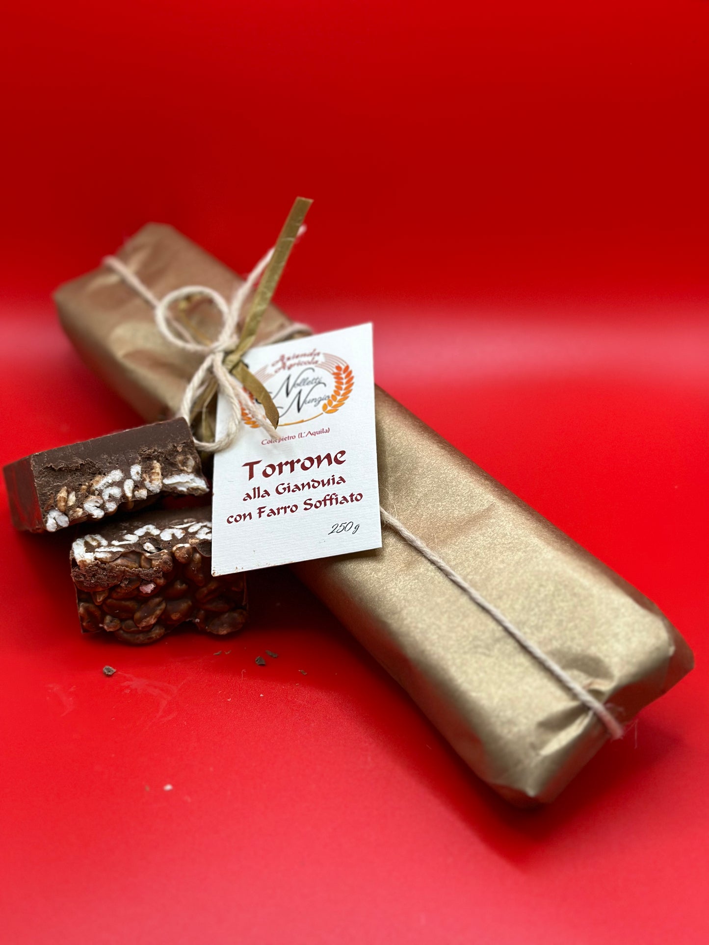 Torrone alla Gianduia con Farro Soffiato 250g