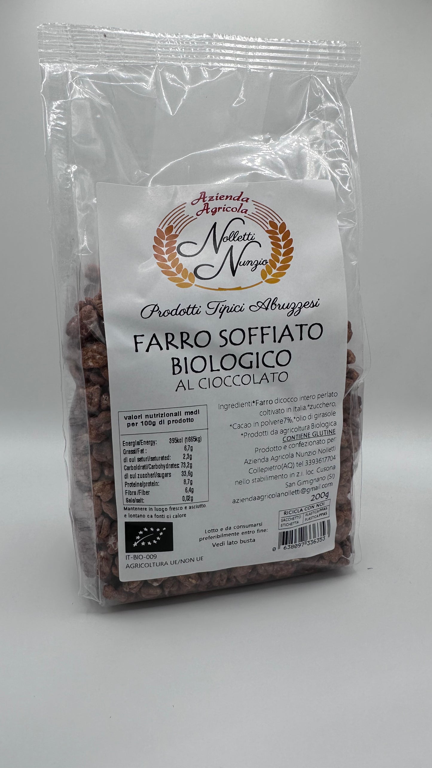 Farro Soffiato Biologico al Cioccolato