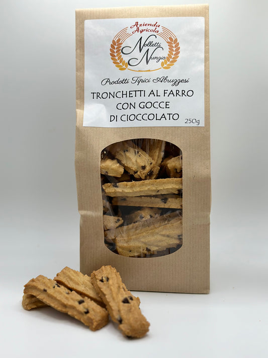 Tronchetti al Farro con gocce di cioccolato 250g