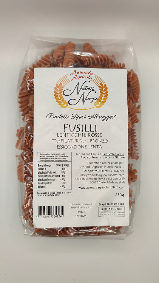 Fusilli di Lenticchie 250g